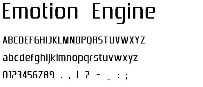 Emotion Engine font
